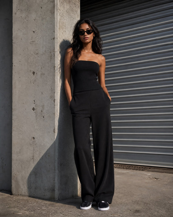 GAP x BÉIS Convertible Bandeau Jumpsuit - Black