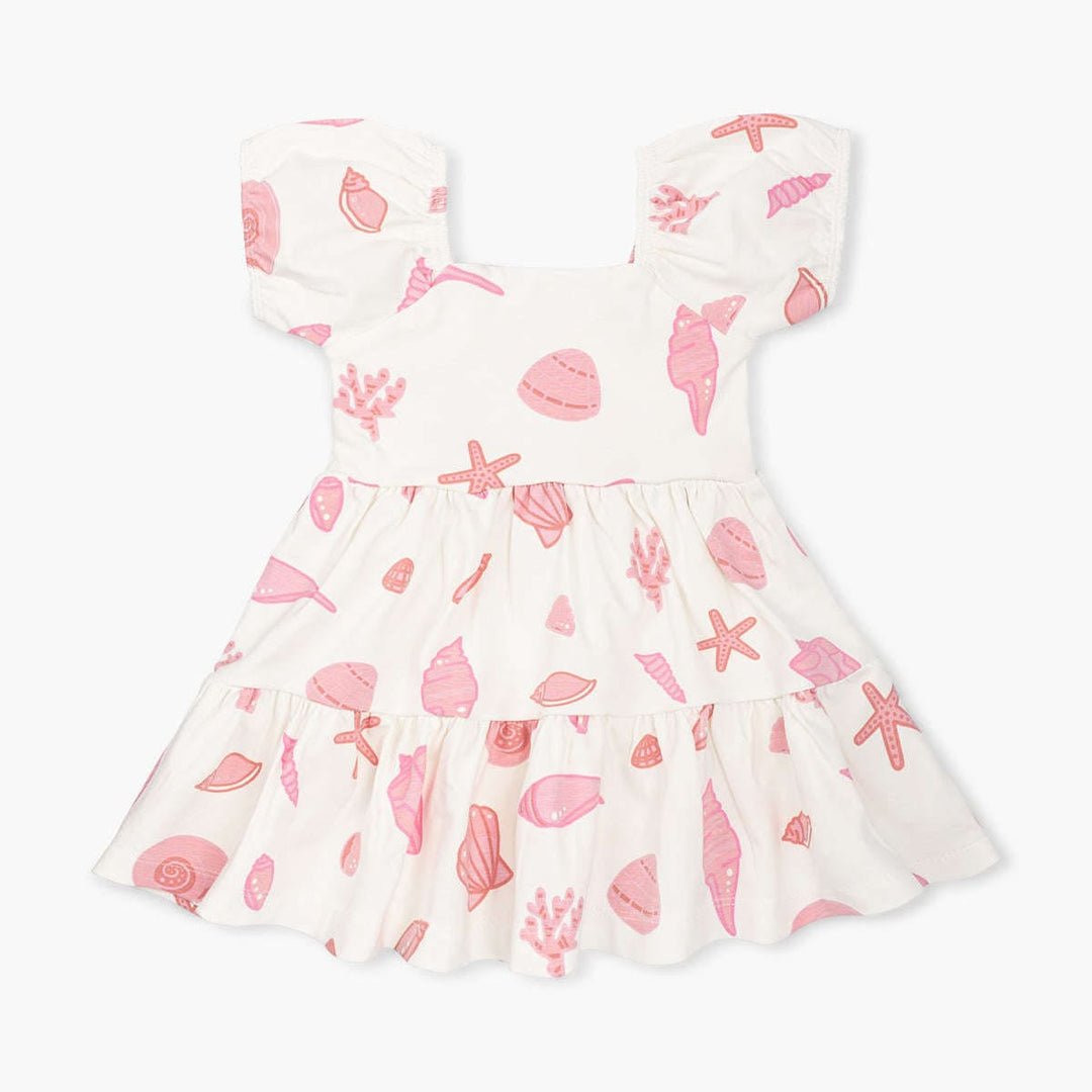 Organic Short Sleeve Life of the Party Dress - Seashell Hunt