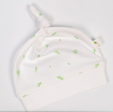 Bundle Of Joy Top Knot Interlock Cap - Innocence White