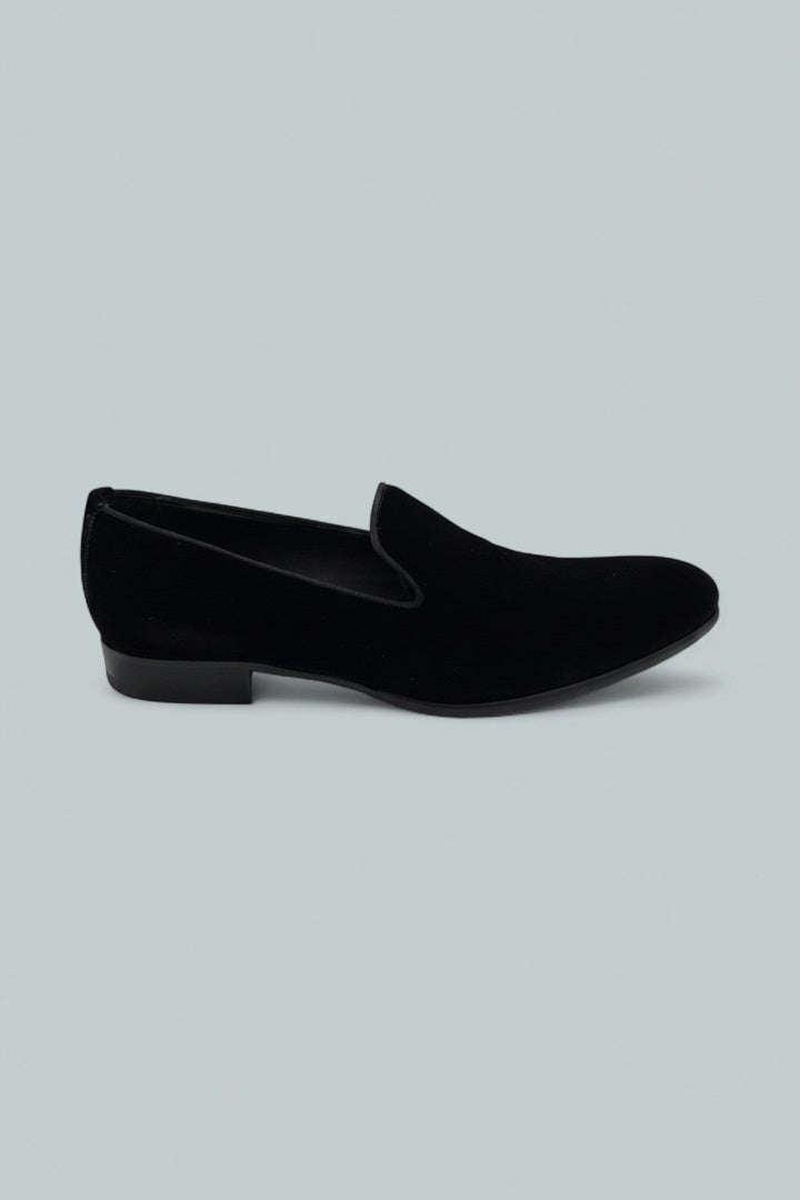 Men's Bolton Velvet Smoking Loafers - Black