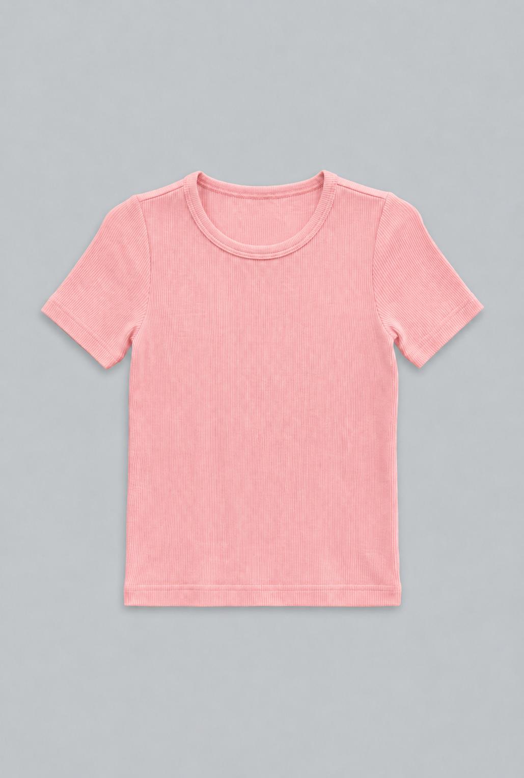 Ribbed Tee - Pink