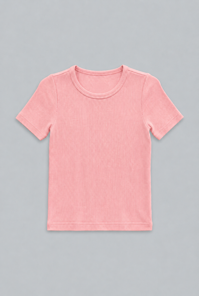 Ribbed Tee - Pink