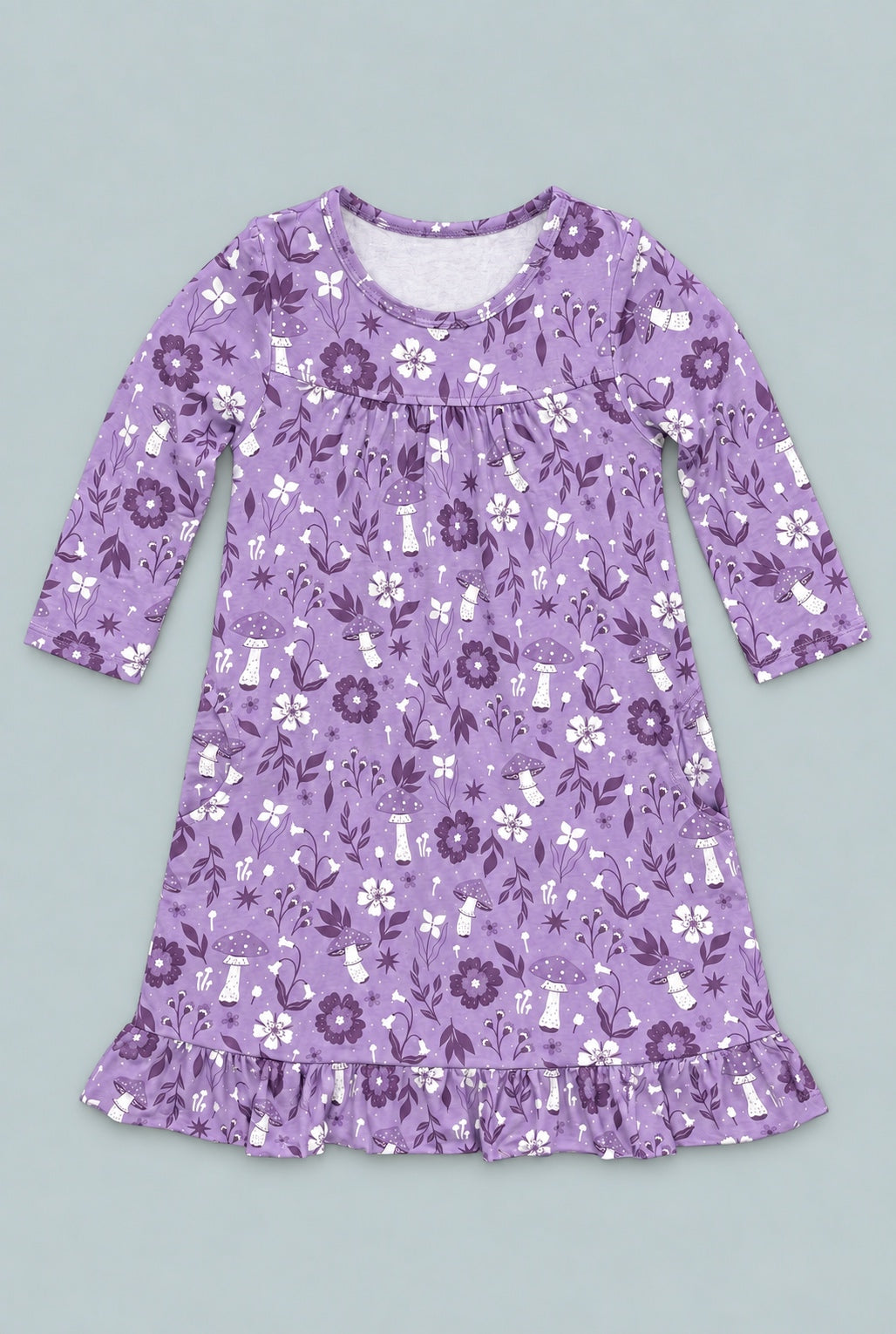 Mushroom Floral Boho Dress - Meadow