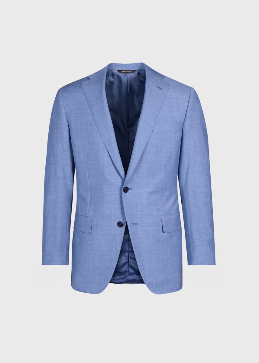 Mid Blue All Year Wool Suit - Mid Blue