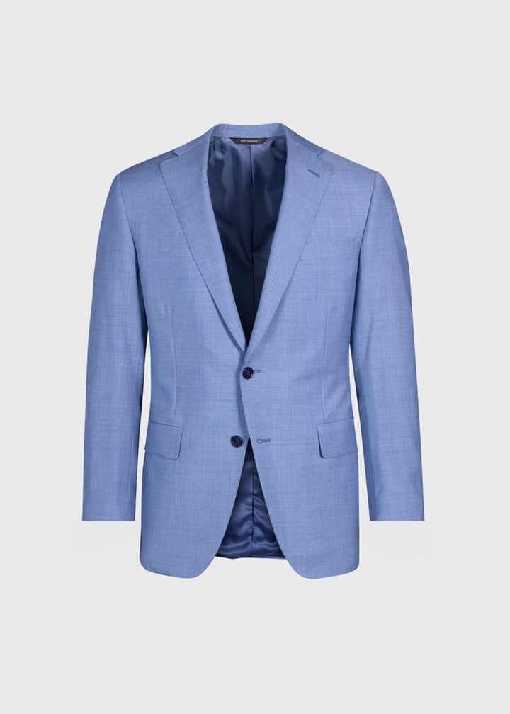 Mid Blue All Year Wool Suit - Mid Blue