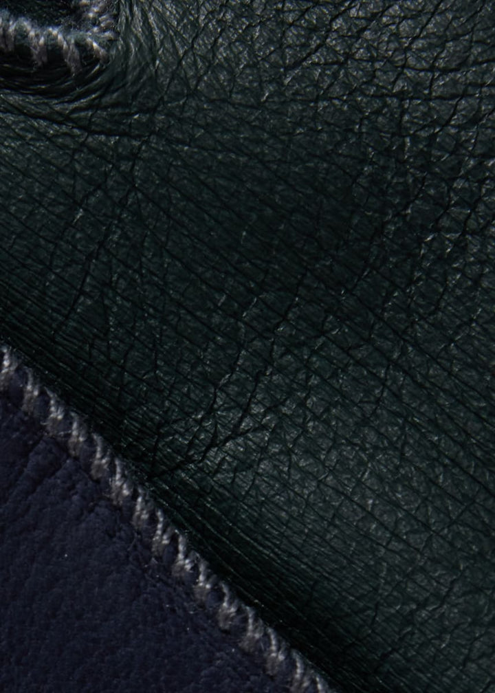 Lambskin | Deerskin Cashmere Lined Glove - Blue/Green