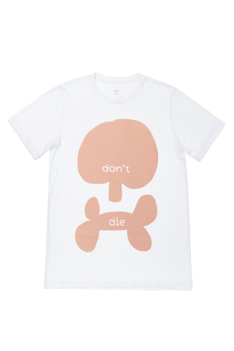 Adults 'Don't Die' T-Shirt Scull - White