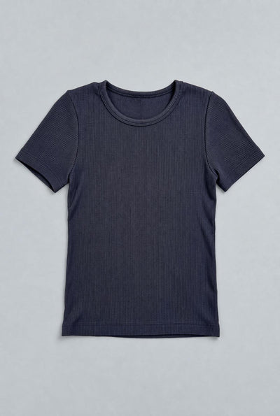 Ribbed Tee - Black