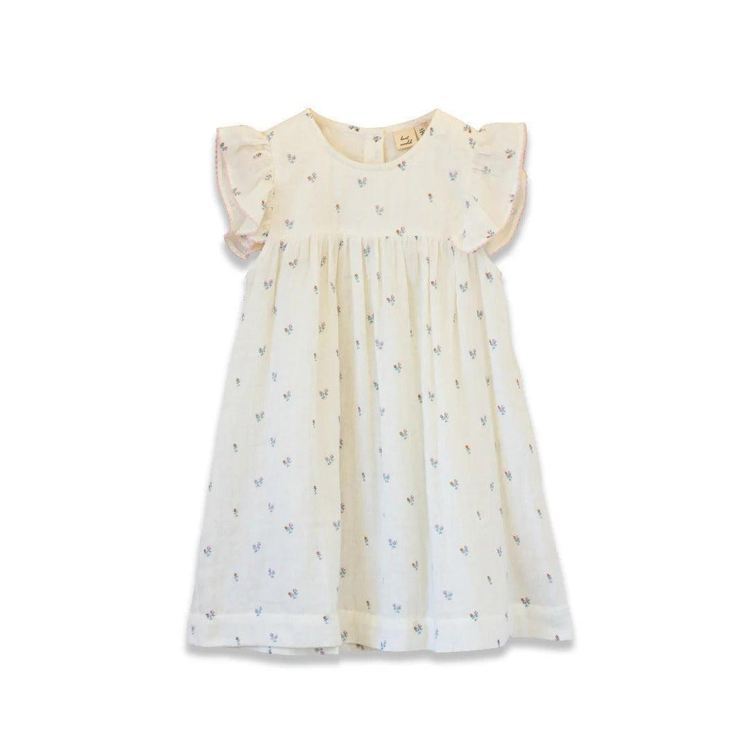Hannah Dress with Flutter Sleeves | Petit Floret