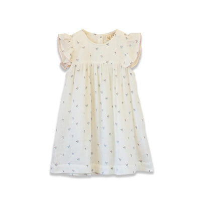 Hannah Dress with Flutter Sleeves | Petit Floret