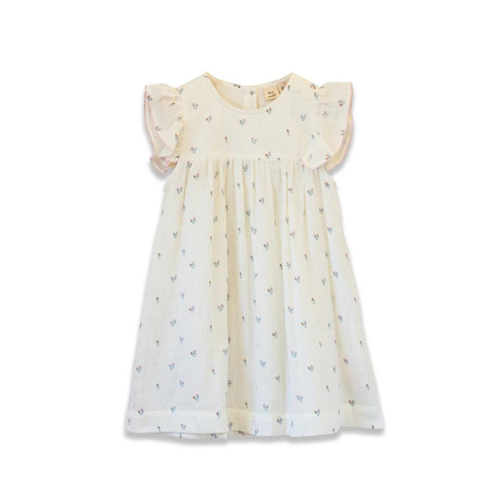 Hannah Dress with Flutter Sleeves | Petit Floret
