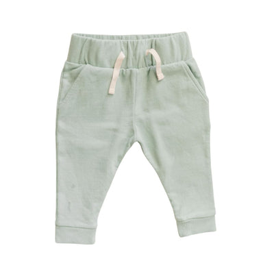 Organic Cotton Italian Fleece Joggers - Jade