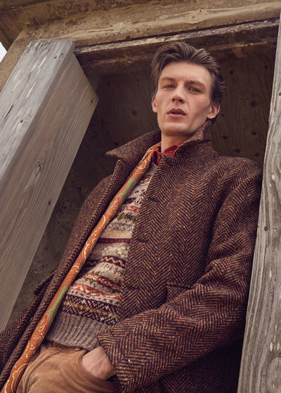 Shetland Wool Fair Isle Sweater - Oatmeal