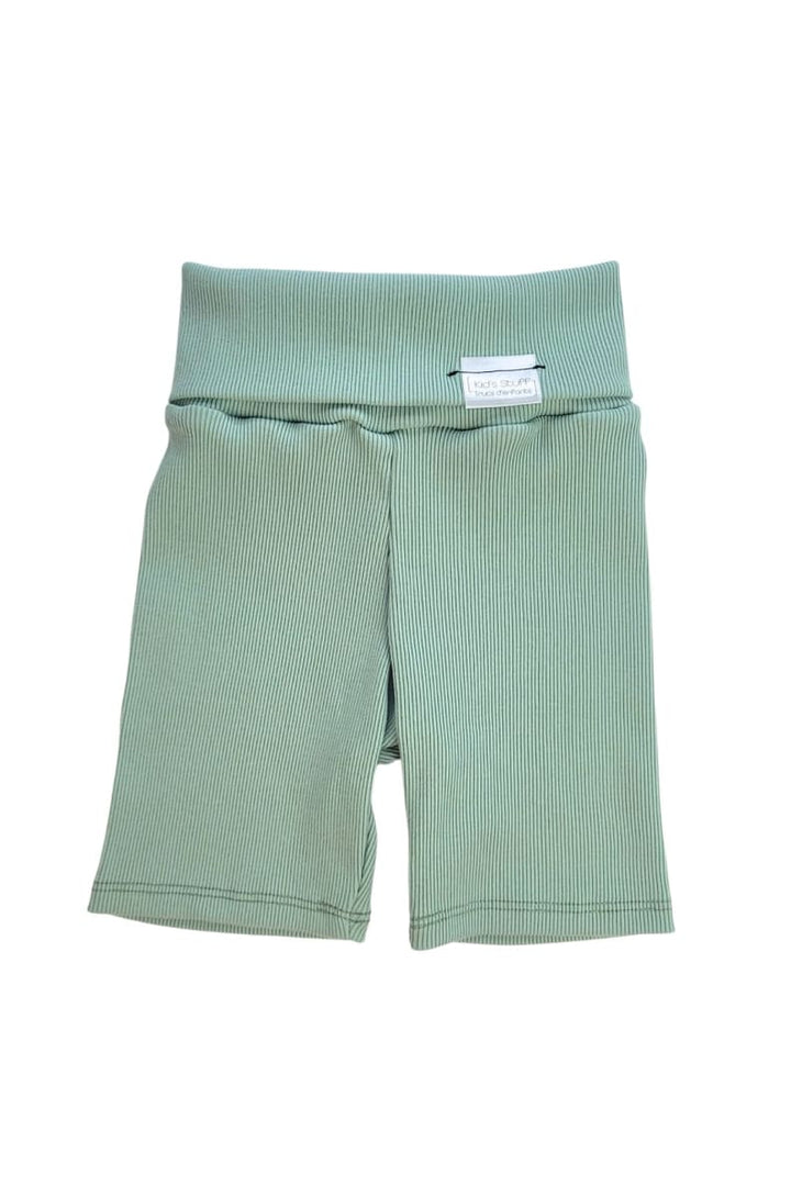 Grow With Me Biker Shorts - Minted Sage Rib