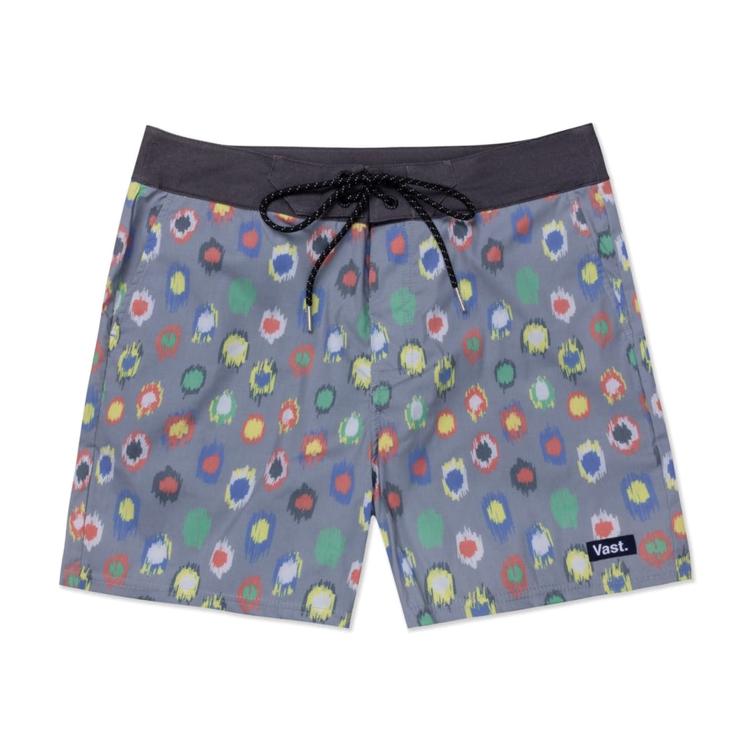 Abstract Polka Classic Trunks - Grey Multi