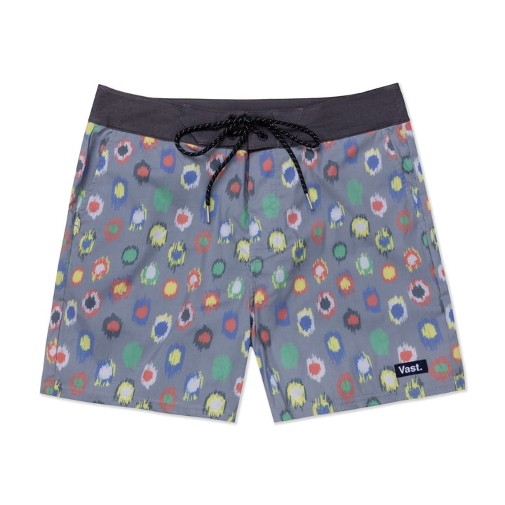 Abstract Polka Classic Trunks - Grey Multi