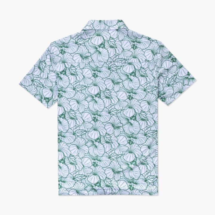 Aqua Terra Hibiscus Tech Button Up - Green