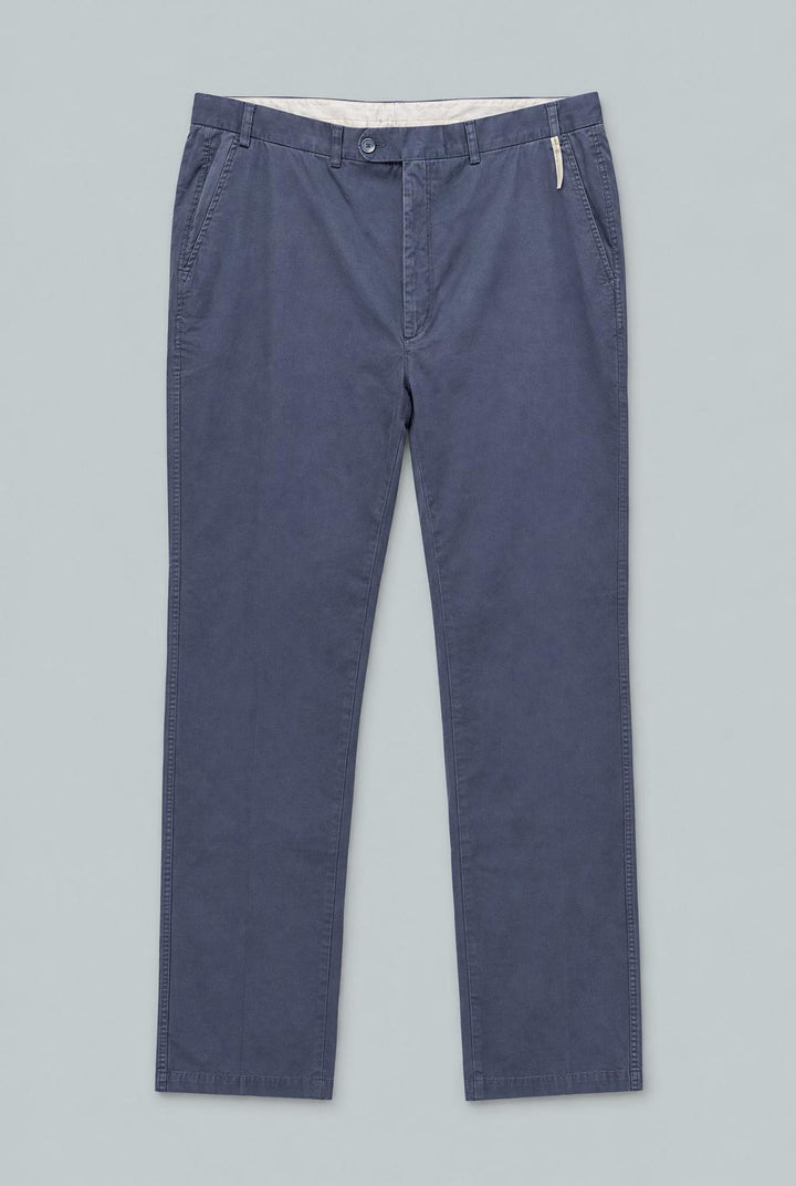 Soft Linen Canvas Dress Trouser - Navy