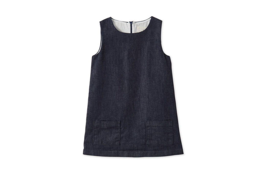 Baby Organic Denim Dress - Blue