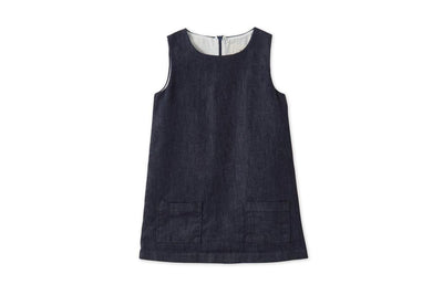 Baby Organic Denim Dress - Blue