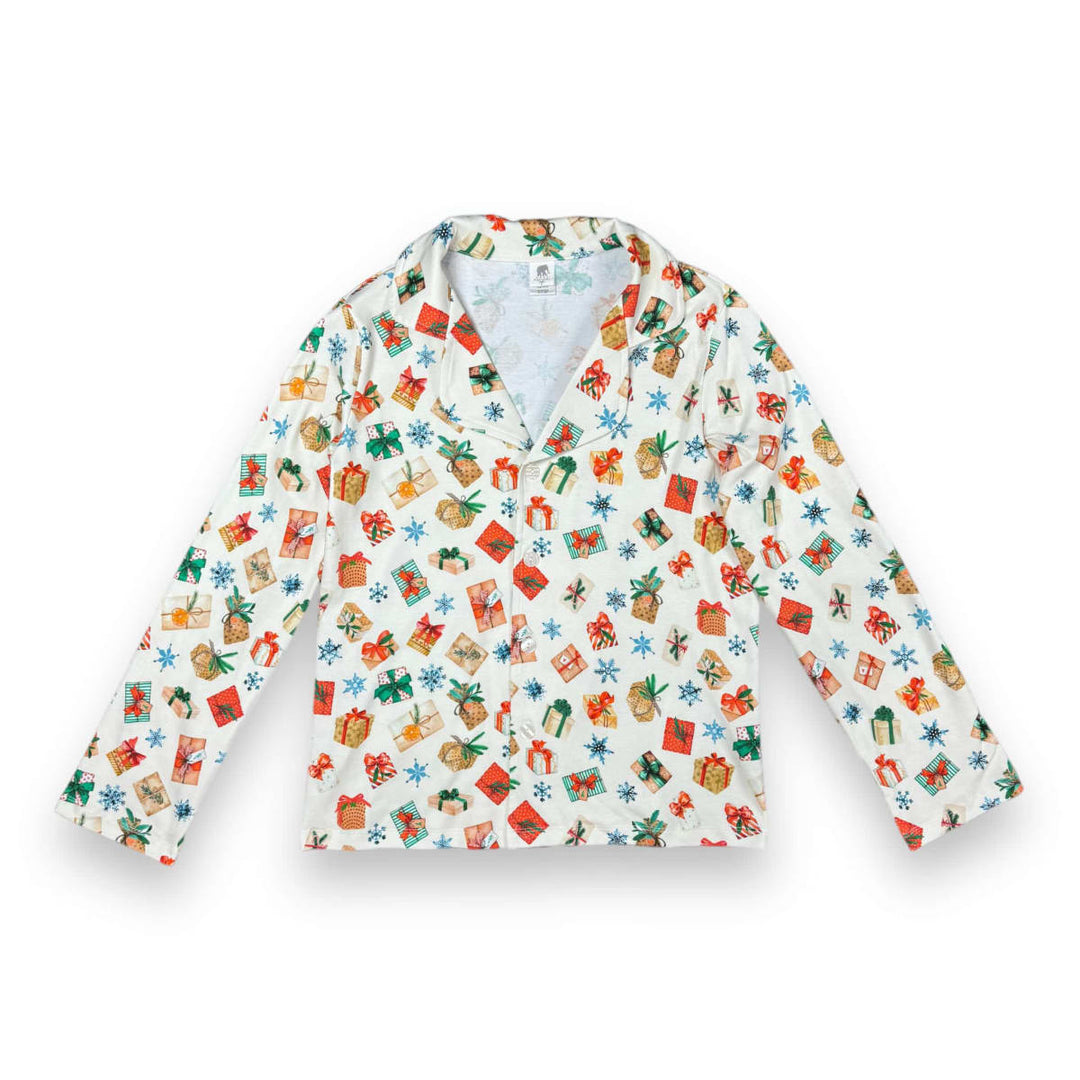 Womens Relaxed Button Down Pajama Set - Holiday Gifts