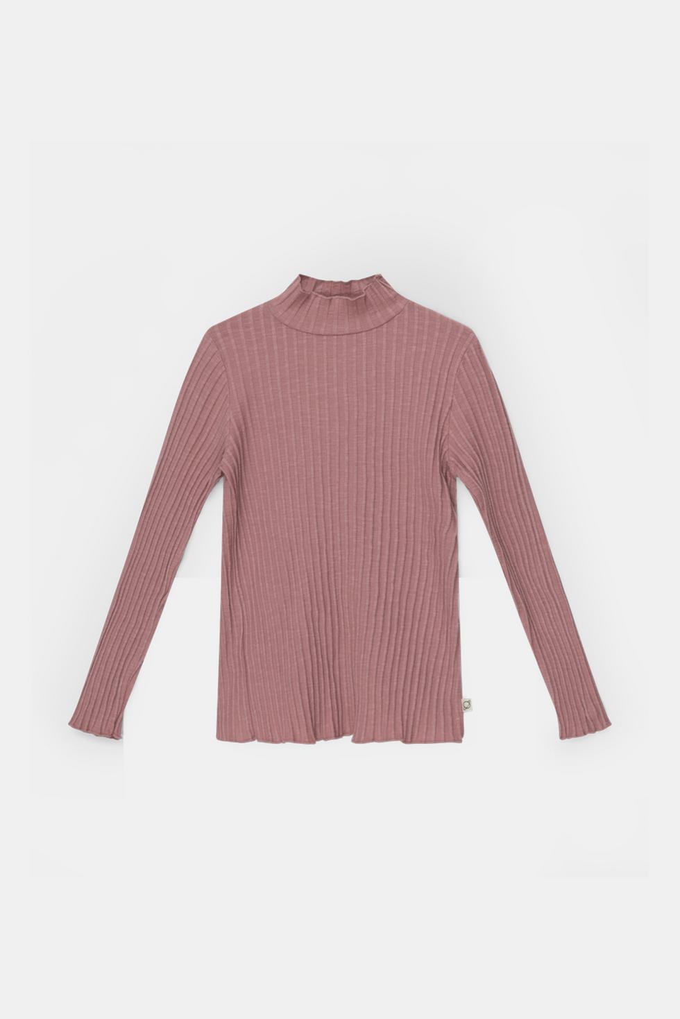 Organic rib t-shirt - Pink