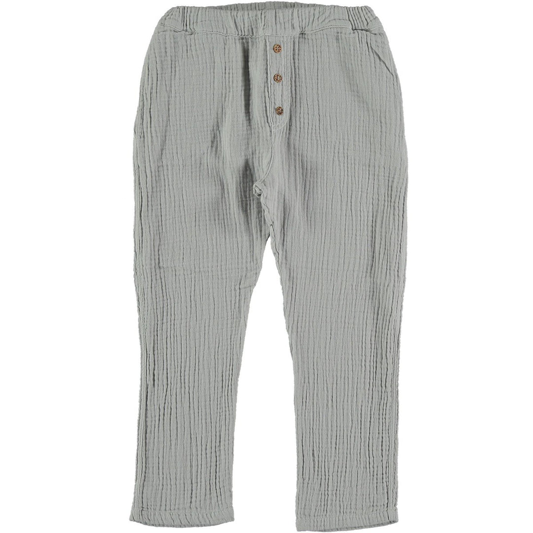 Kids Organic Cotton Gauze Pants - Light Grey Pants My Little Cozmo 