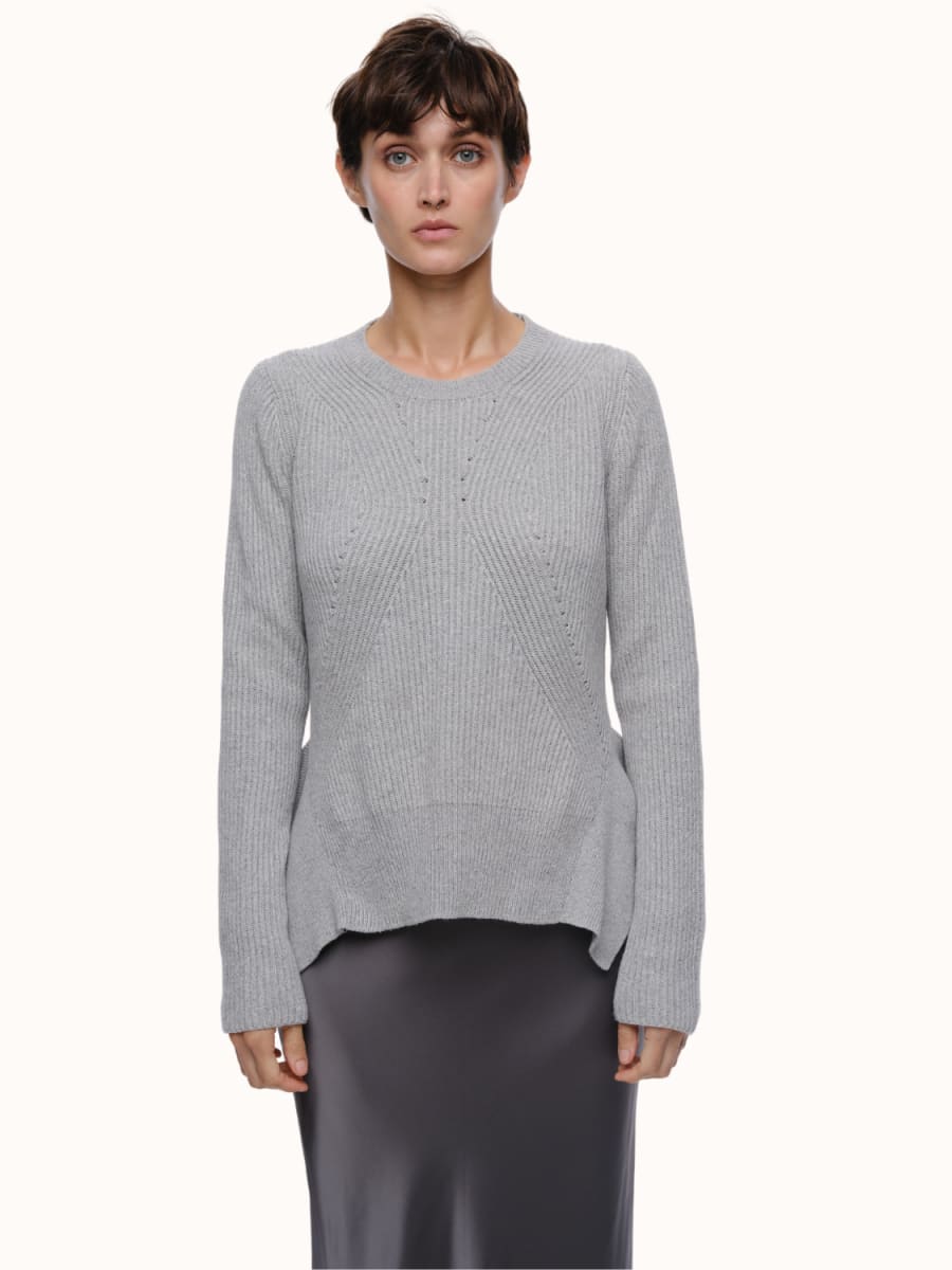 Sandra Crewneck - Light Heather Gray