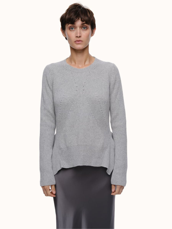 Sandra Crewneck - Light Heather Gray
