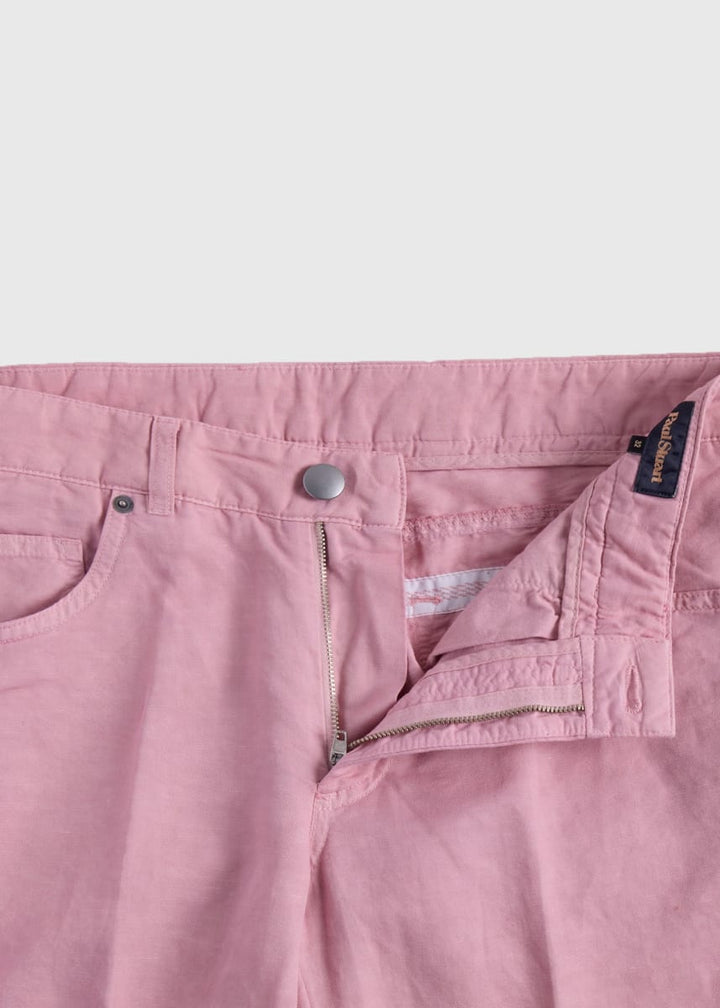 Linen Five Pocket Pant - Light Pink