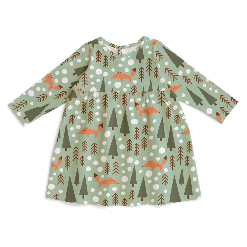 Geneva Baby Dress - Foxes Green Dresses + Skirts Winter Water Factory 