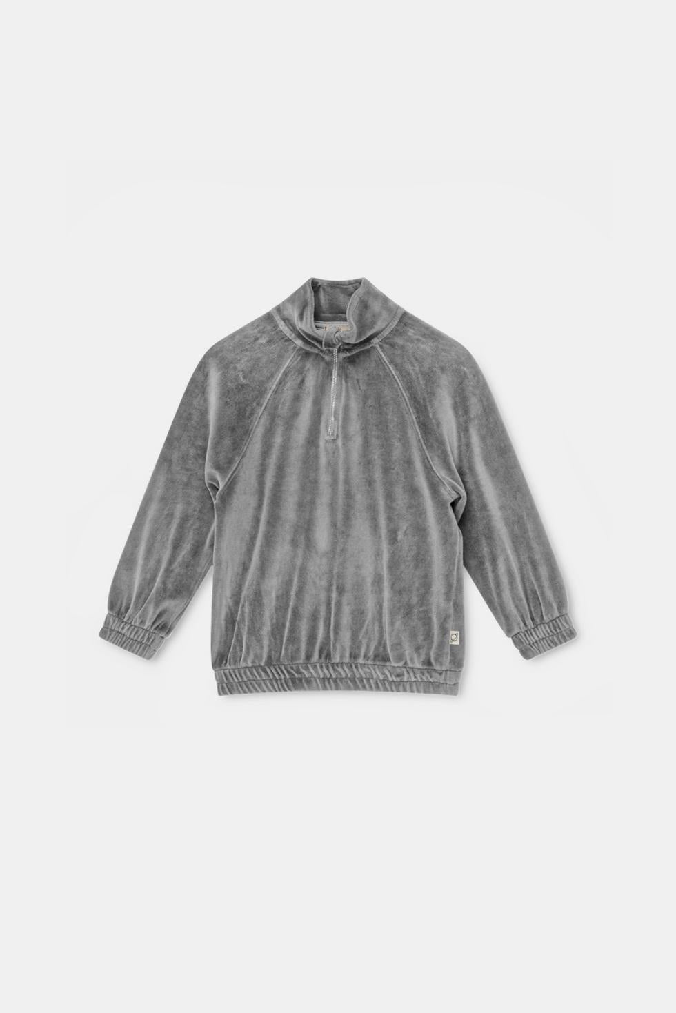 Velour sweatshirt - Light grey