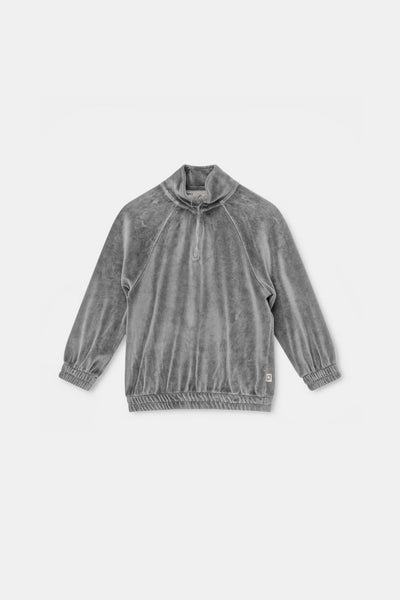 Velour sweatshirt - Light grey