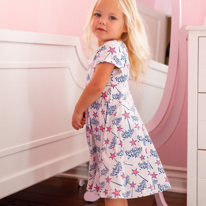 Swirly Girl Short Sleeve Dress - Magical Birthday