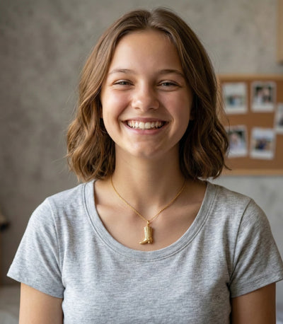 Give Em' The Boot Gold Filled 18" Necklace