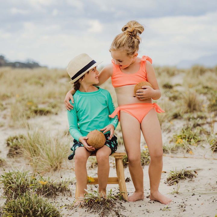 Tie Crop Bikini - Tangerine