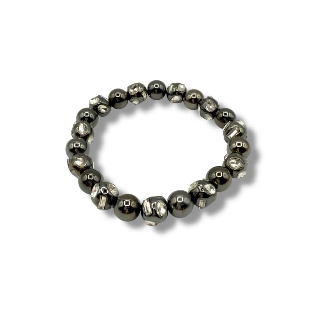 Glimmer Bead Bracelet - Black