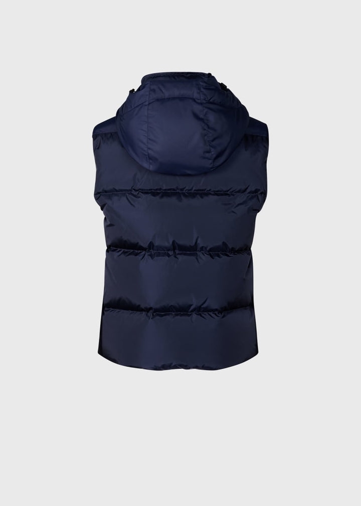 Hooded Puffer Vest - Navy