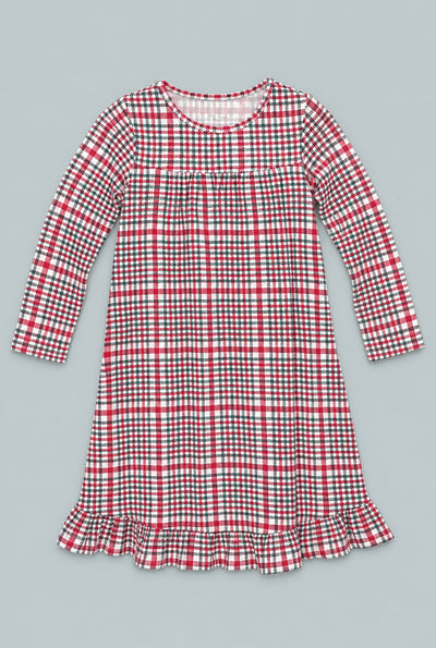 Boho Dress - Red Tartan