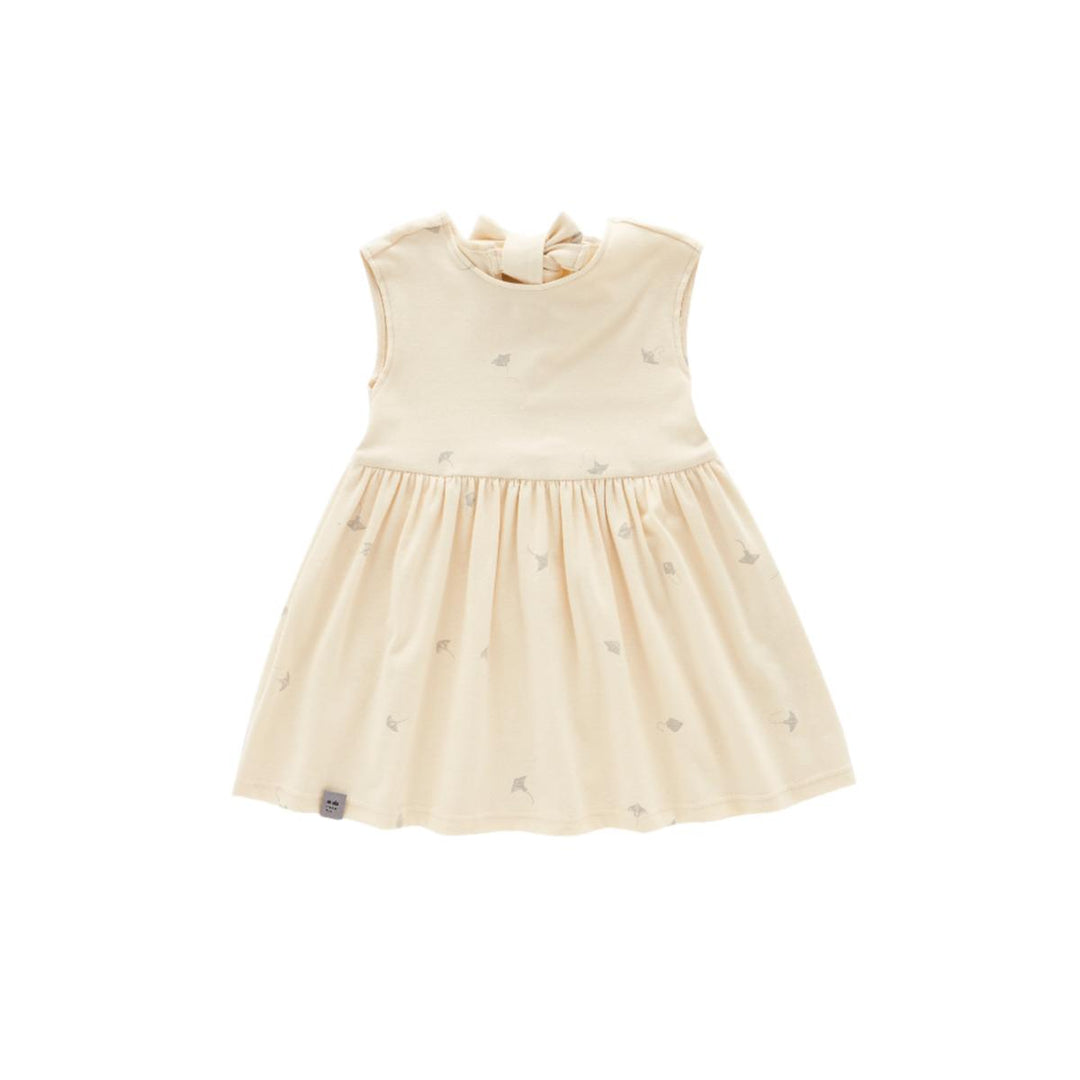 Fit & Flare Jersey Dress - Cream