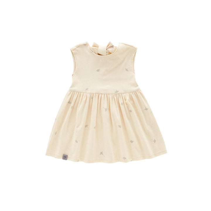 Fit & Flare Jersey Dress - Cream