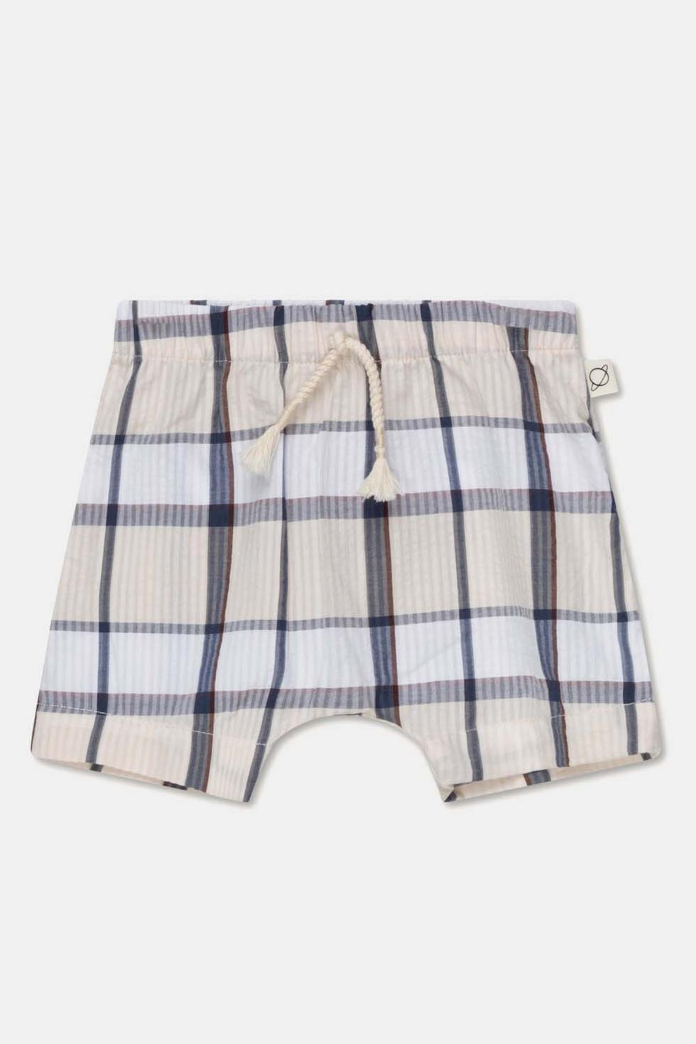 Plaid seersucker baby shorts - Unique