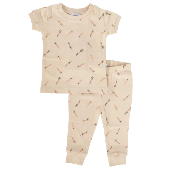 Little Swimmers Baby Pajama Set - Sunkiss