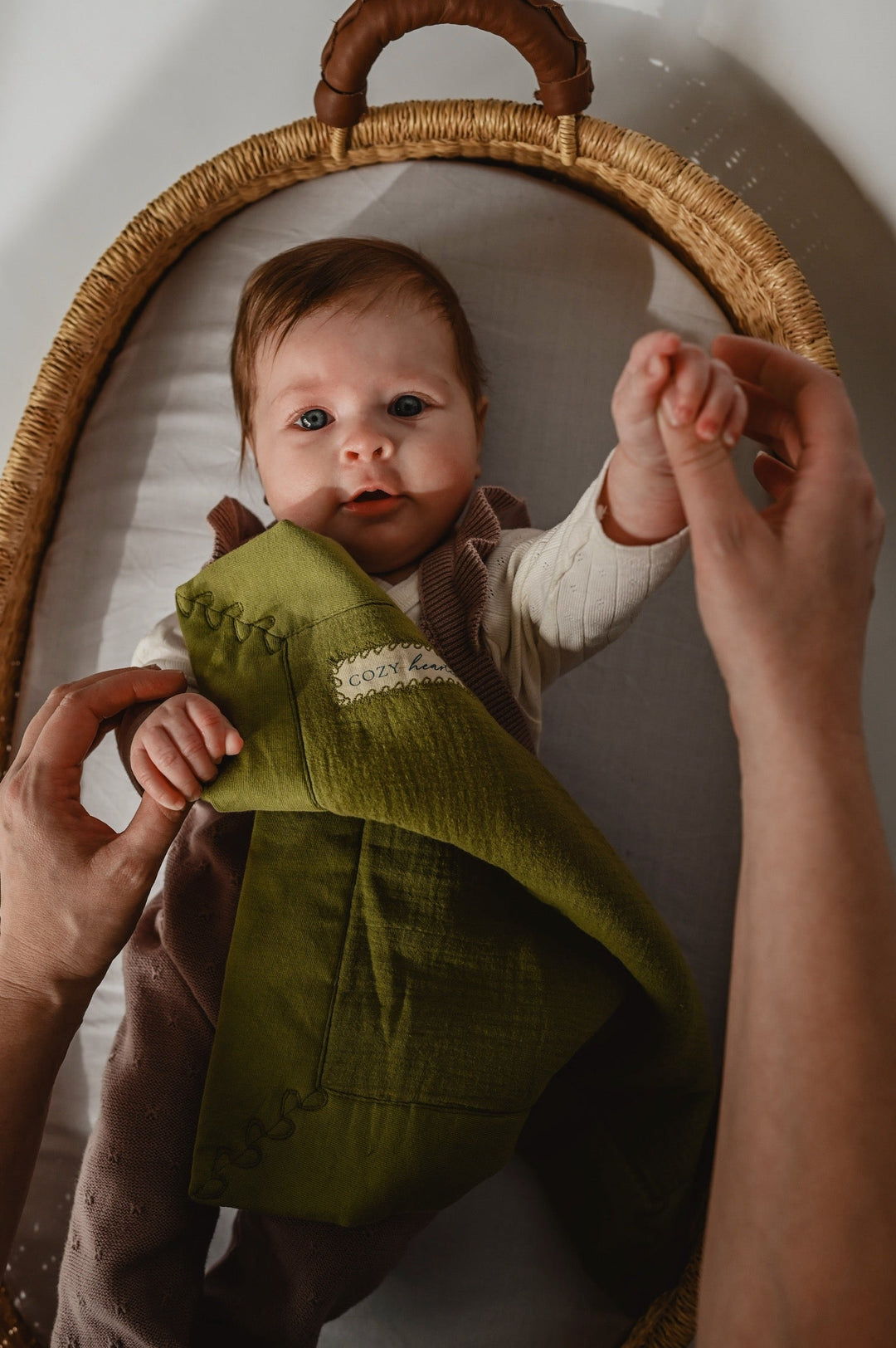 The Mini Cozy Lovey – Organic Baby Security Blanket Set - Green