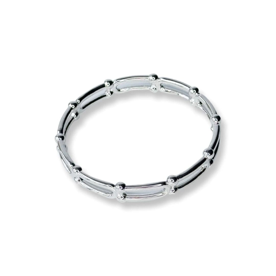Grit Bangle - Silver