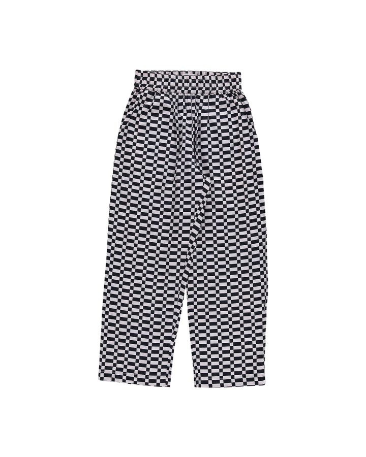 Hand Printed 'Seema' Pants - Black Checkers
