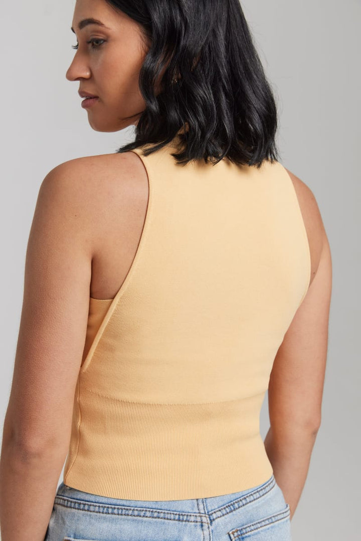 The High Neck Tank - Apricot