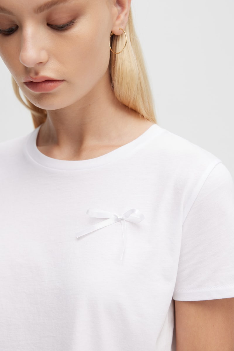 Jane Bow Perfect Tee - White