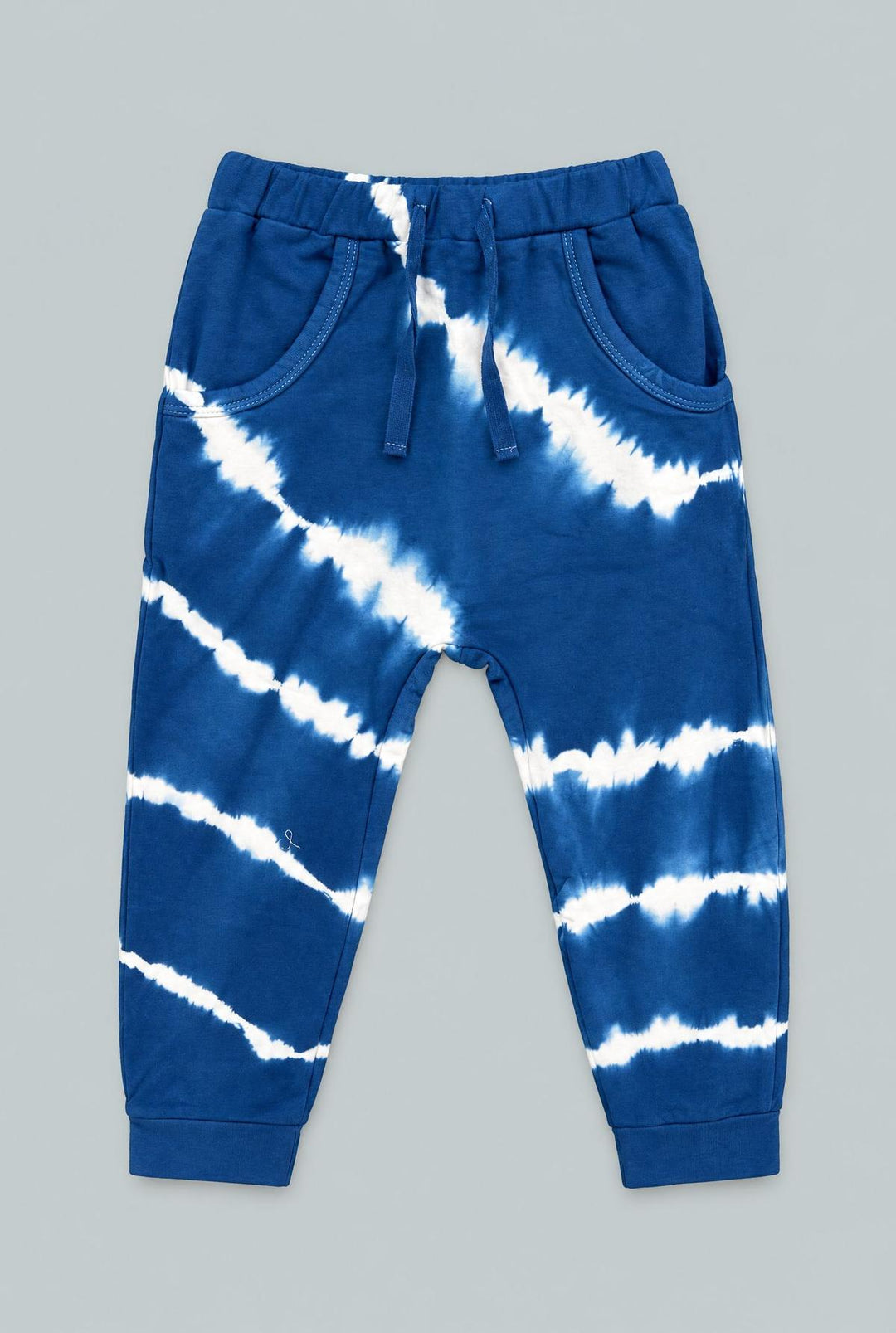 Kids French Terry Harem Pant - Cloud Navy Tie Dye
