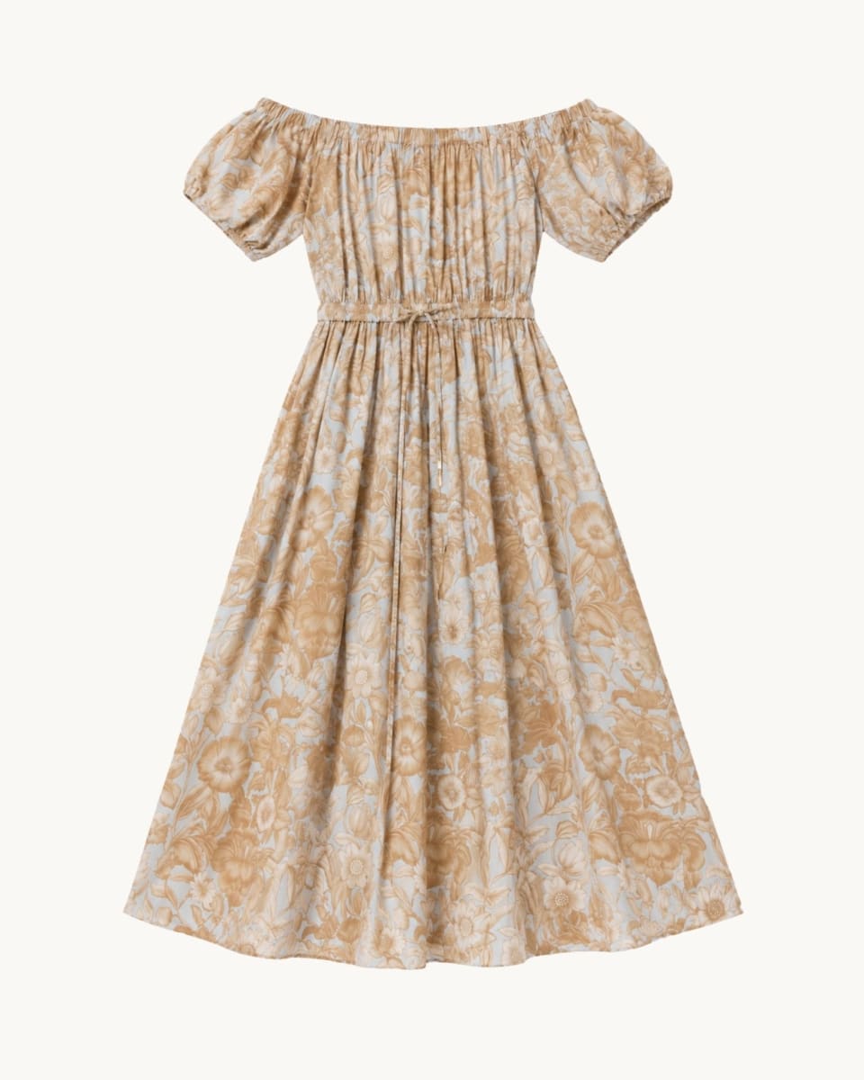 Sofi Off Shoulder Dress - Beige